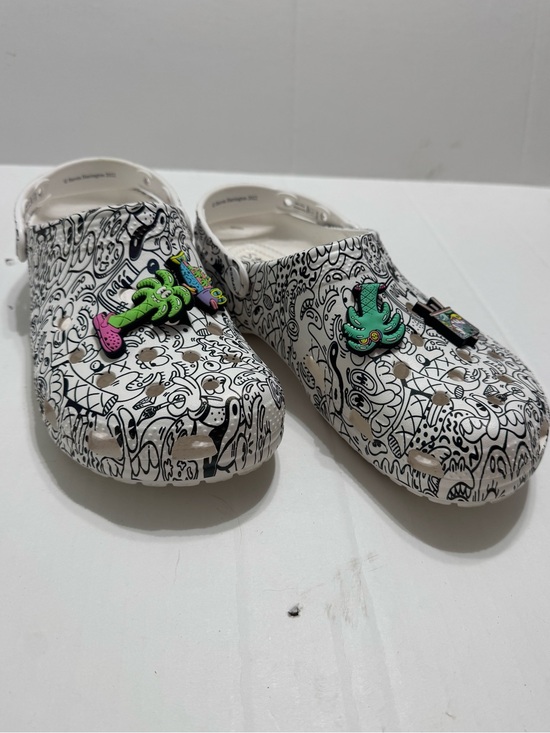 CROCS Other - Crocs × Steven Harrington Collab Classic Clog White Black M9 W11
